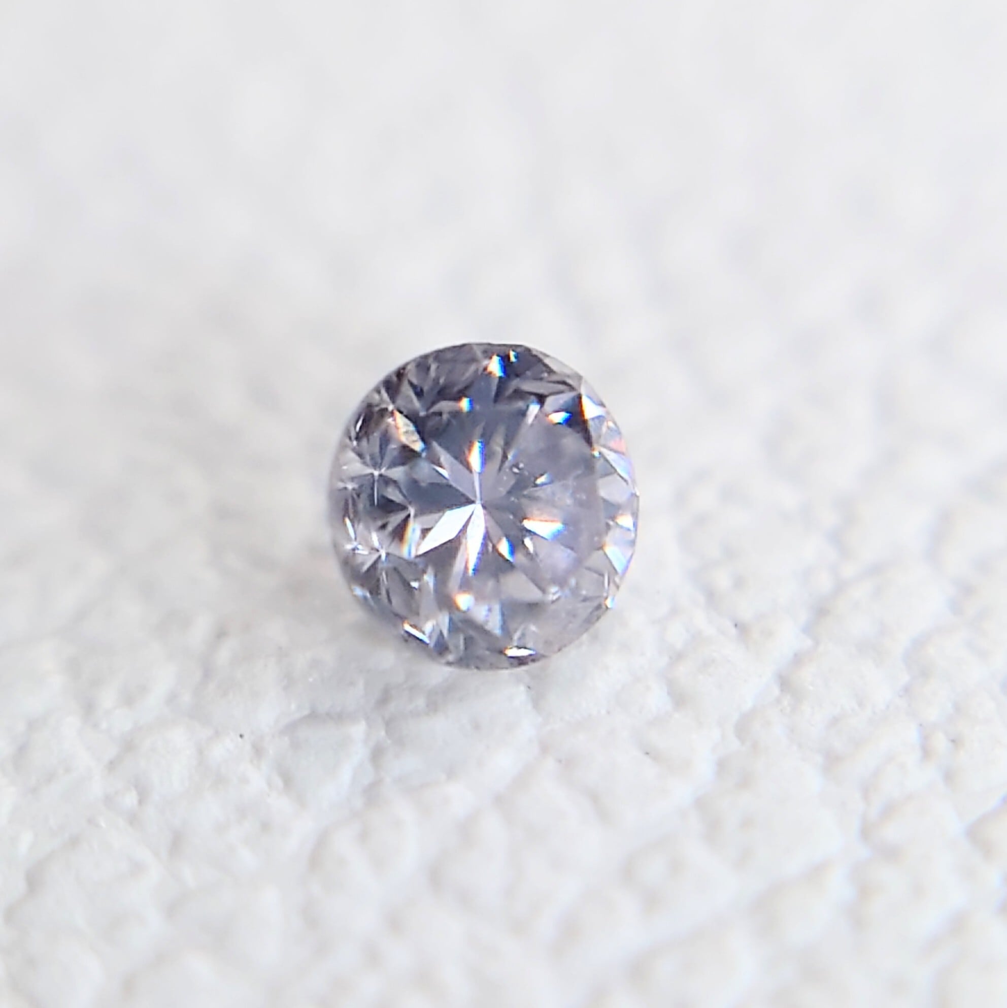 希少 Violetish Gray Diamond 0.048ct Fancy Light Violetish Gray SI