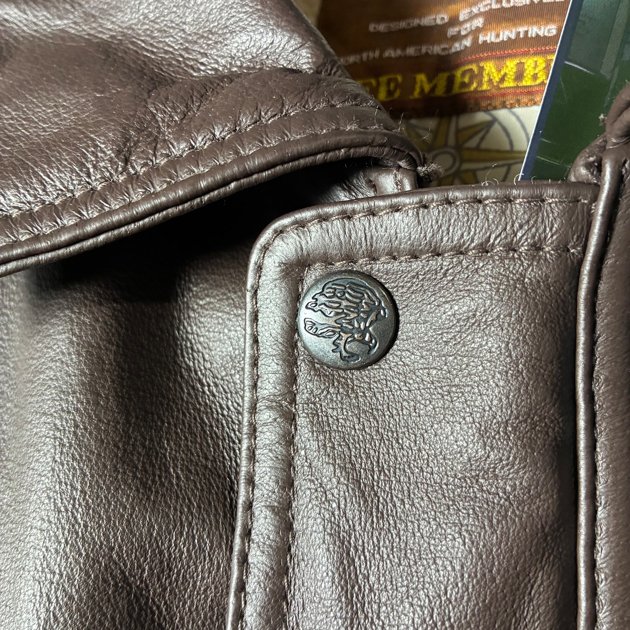 A-2タイプ 本革 レザージャケット / ブラウン / North American Hunting Club / 裏地マップ柄 / リアルレザー