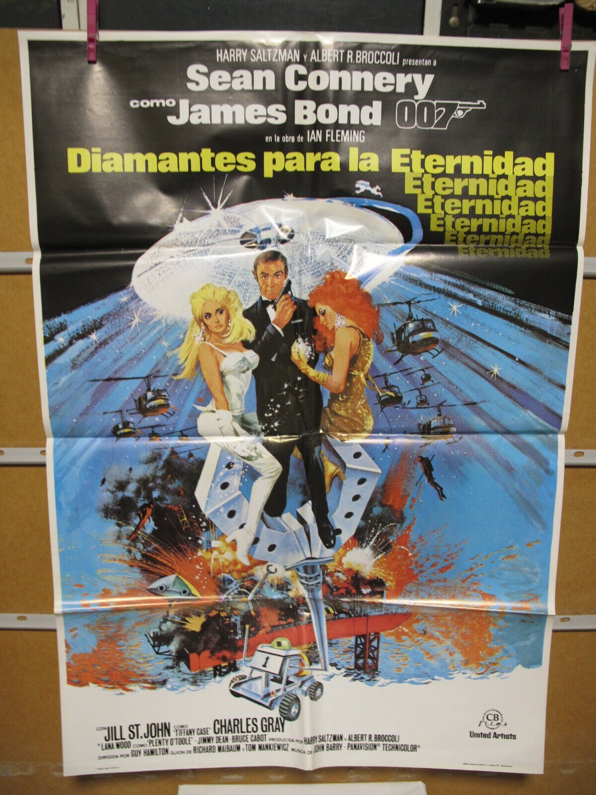 映画『007 ダイヤモンドは永遠に』スペイン版オリジナルポスター