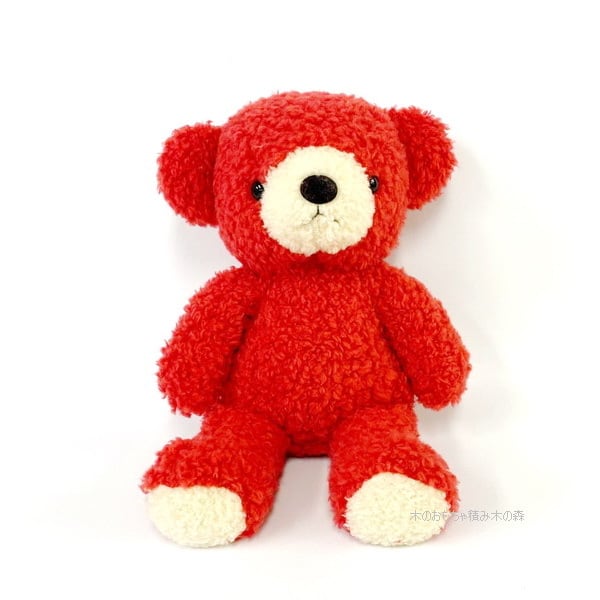 ぬいぐるみ クマのフカフカM 緋色 日本製 童心 アイコニーストア東京