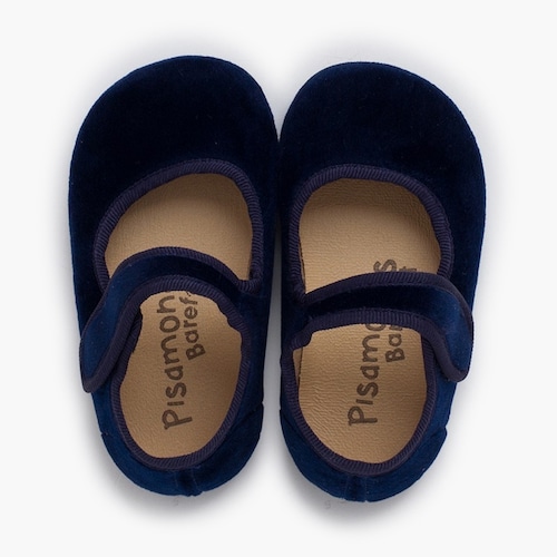 【Pisamonas】BAREFOOT VELOUR MARY JANE (Azul marino ネイビー) 【Pisamonas】BAREFOOT VELOUR MARY JANE (Azul marino ネイビー)