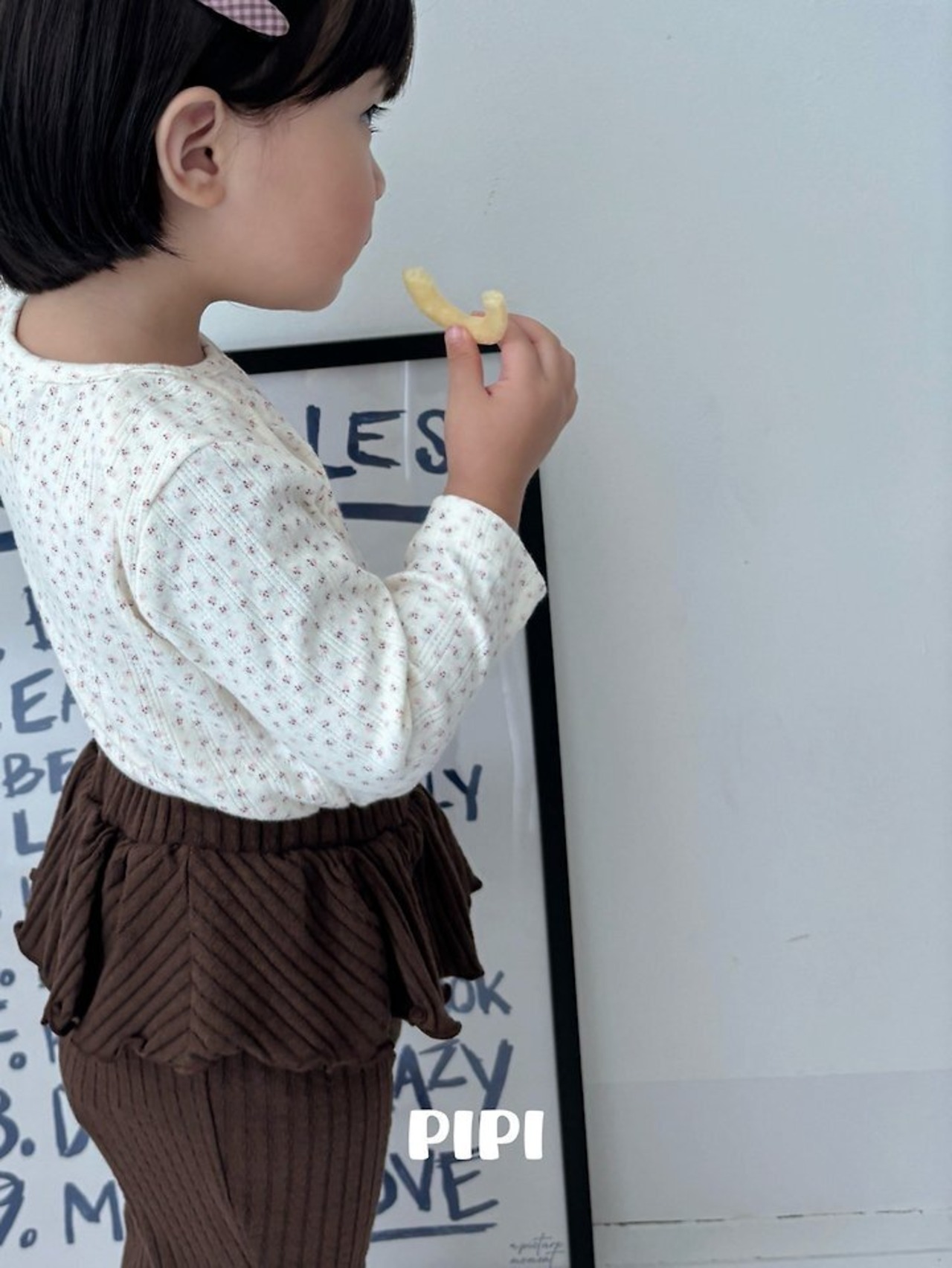 韓国子供服 / 26Autumn / 〖取寄〗pipi / 花柄Tシャツ / ベビー服 / キッズ服 *XS~M*