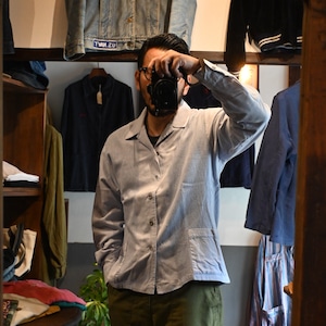 60's vintage made in england leisurelux open collar shirt