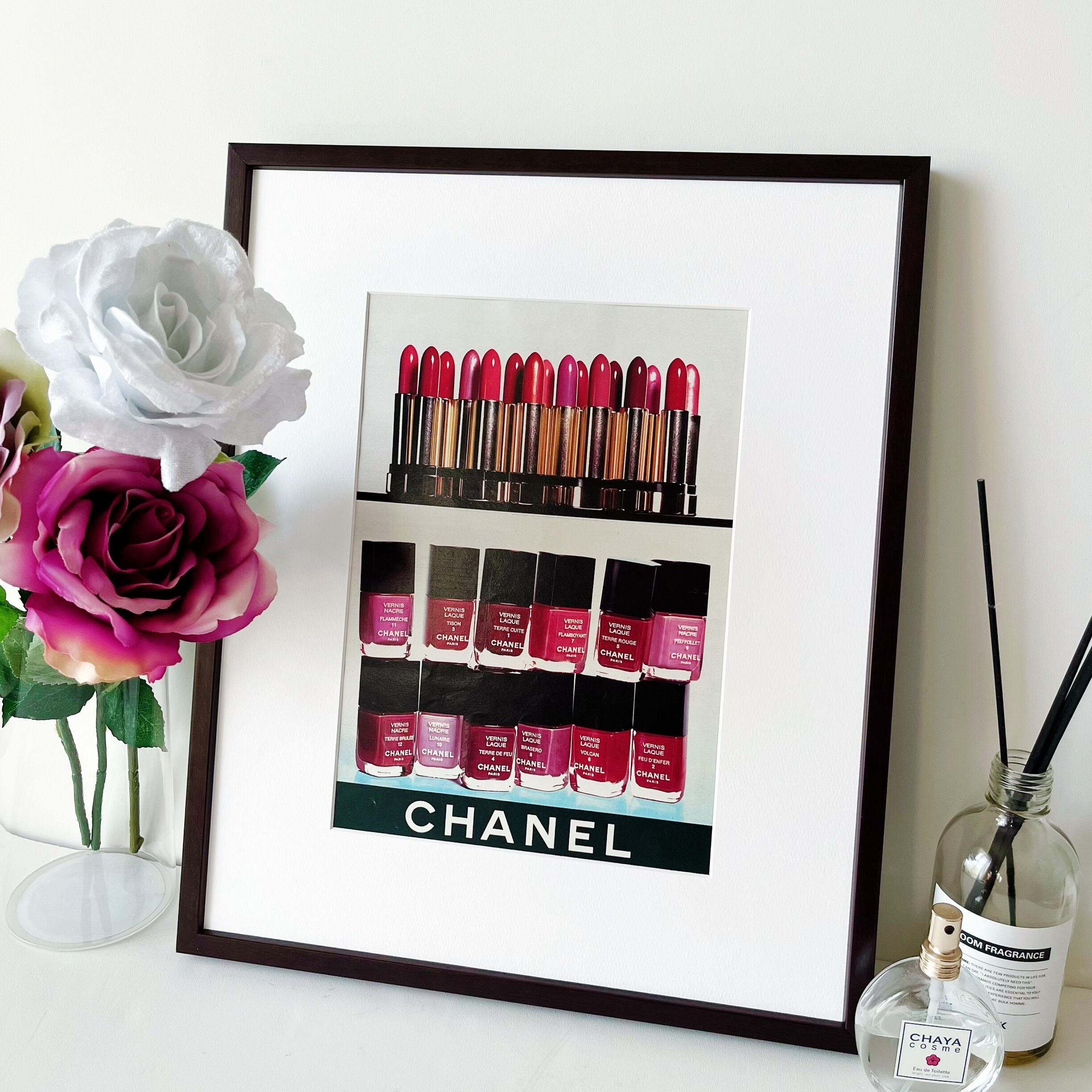 CHANEL ヴィンテージ広告ポスター 額装済み 1976 広告＞ CHANEL シャネル ポスター ヴィンテージ ビンテージ