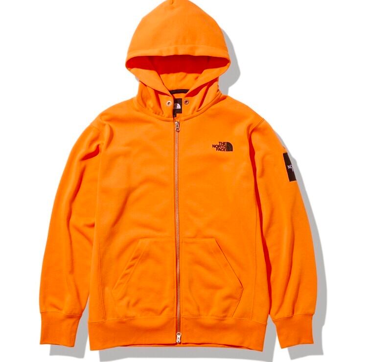 THE NORTH FACE (ザノースフェイス) スクエアロゴフルジップ パーカー (LX) ライトエグズベランスオレンジ NT12140