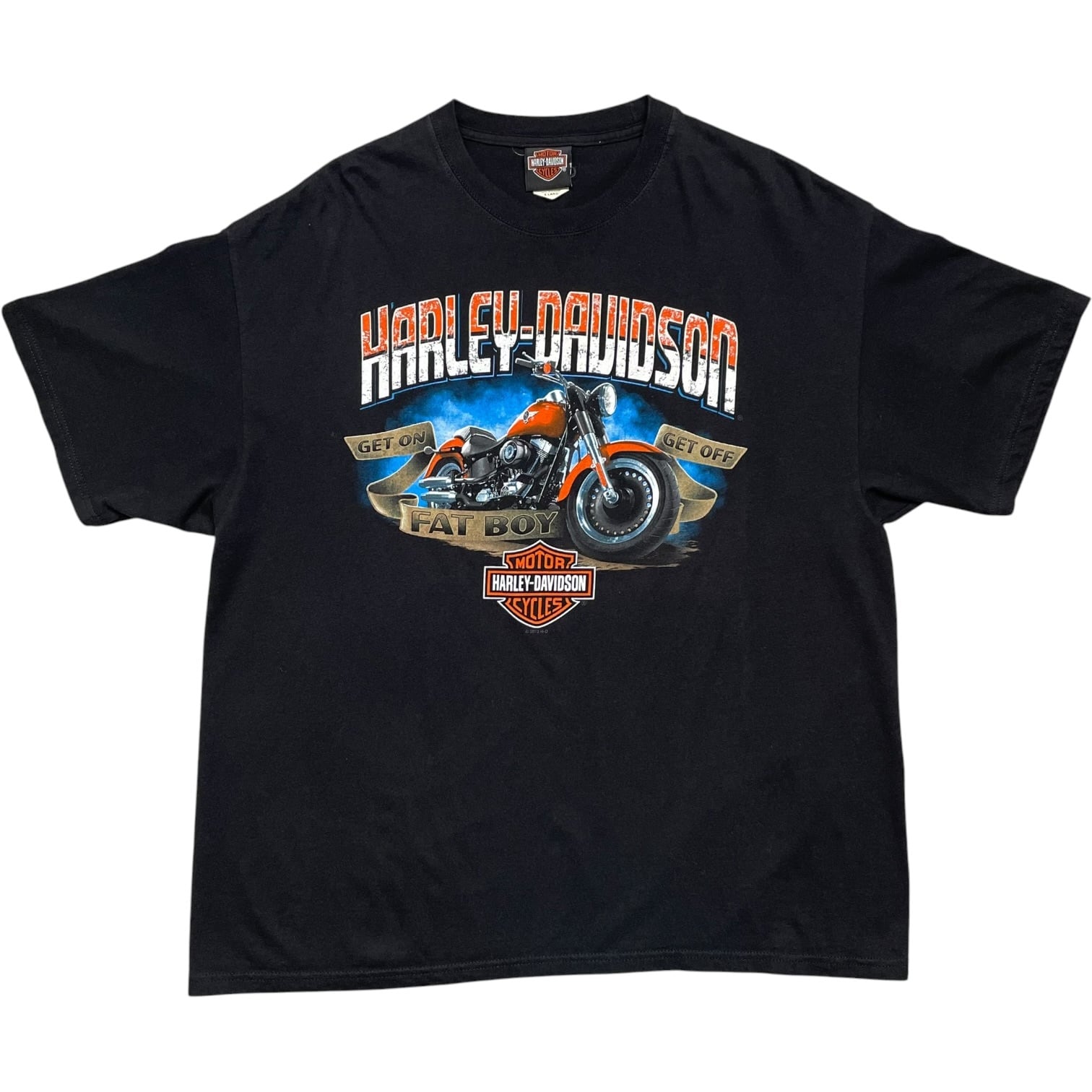 《XL》Harley-Davidson ハーレーダビッドソン Tシャツ バイクプリント バックプリント ブラック no.10090