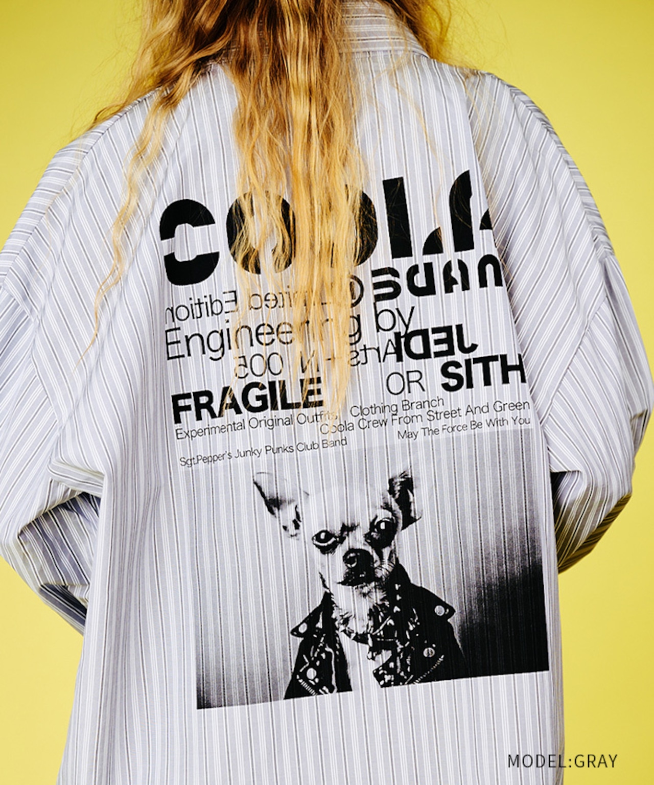 COOLA DOGGYフォトプリントシャツ (GRAY) CQ-48014