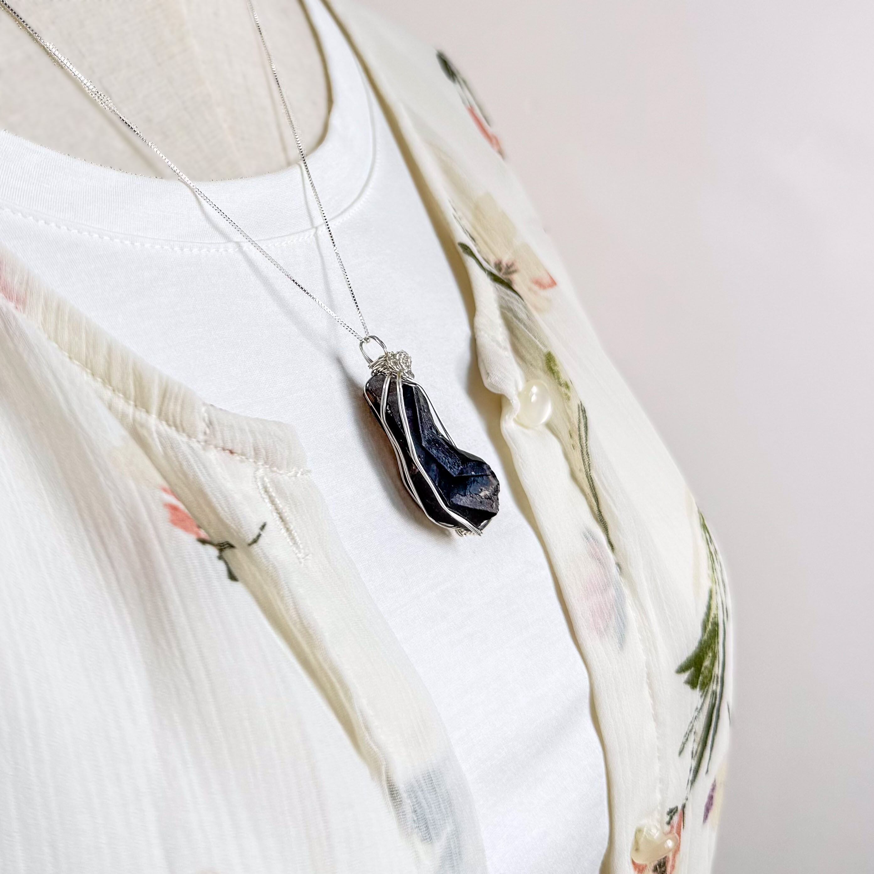 高千穂黒水晶のSilver925ネックレス | sunday shop〜宮崎水晶