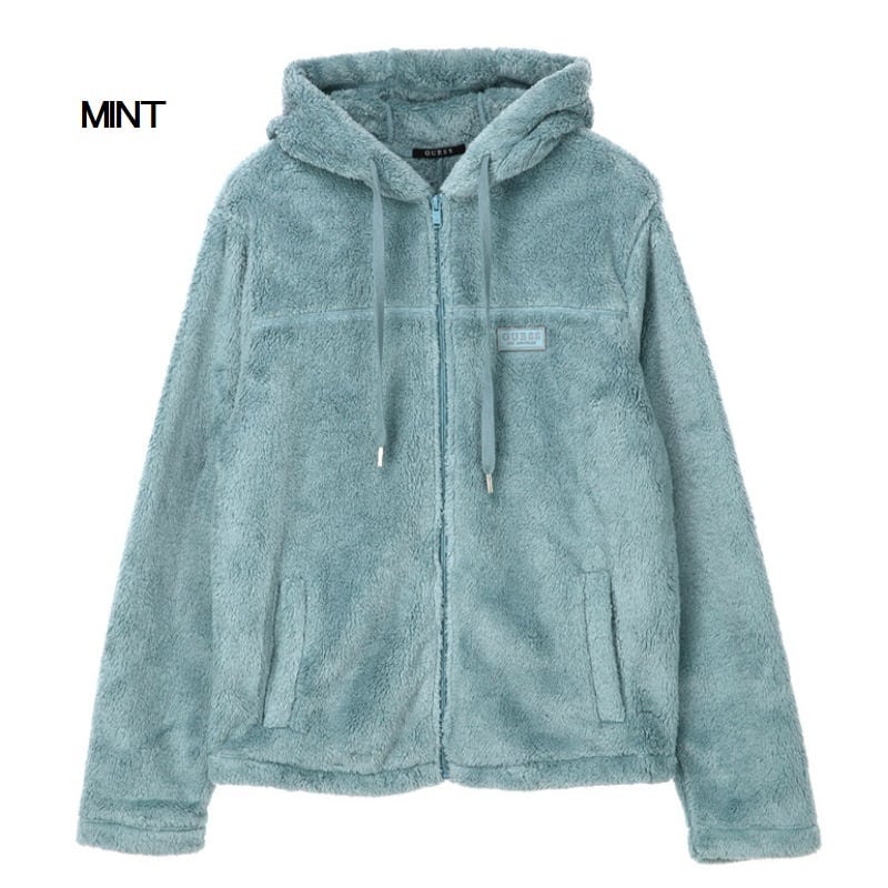 30% GUESS【ゲス】ミニワッペンフリースパーカー フーディー ボア