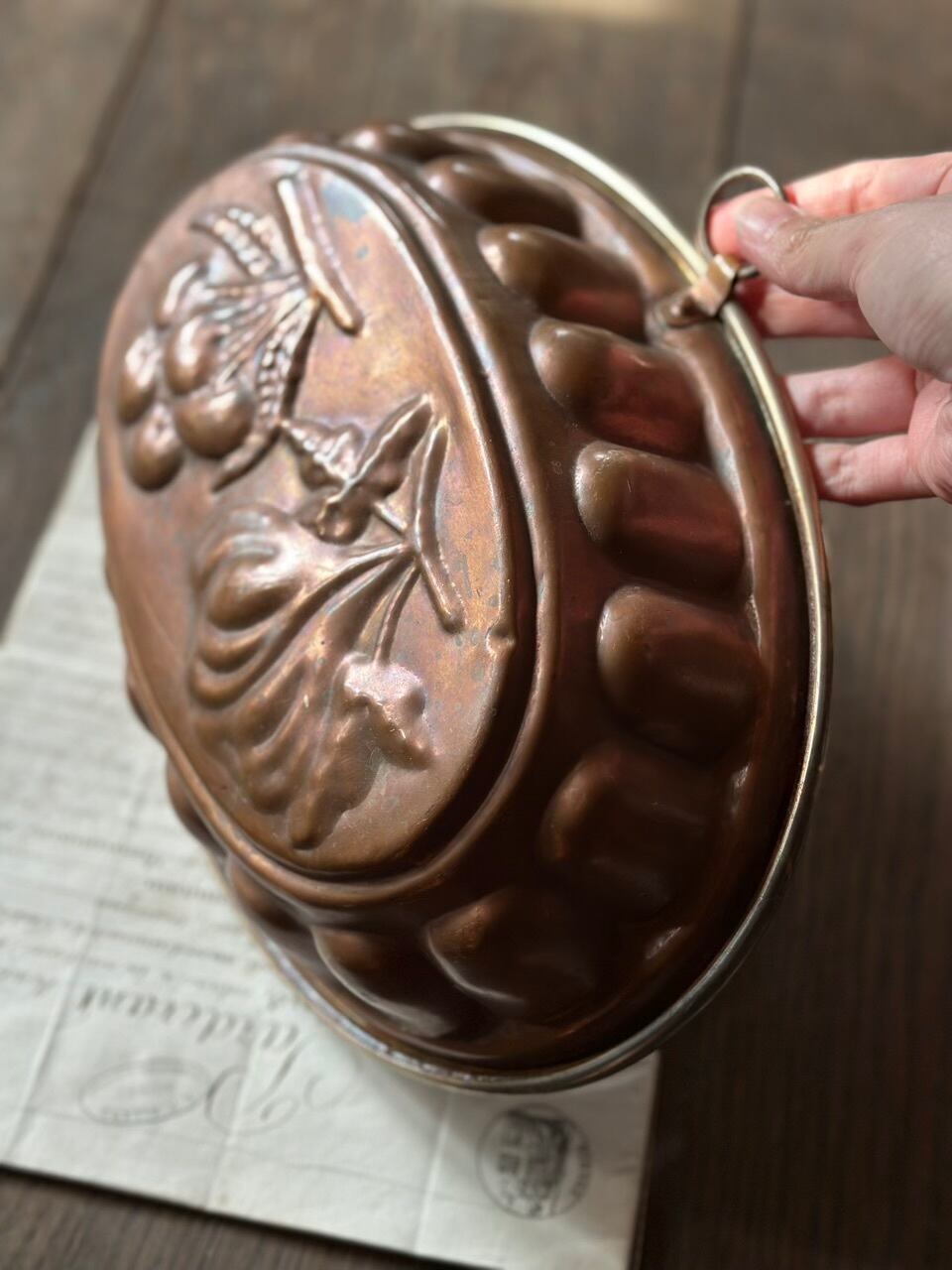 銅製 お菓子型 コッパーモールド ガーリックとチェリー | Brocante de