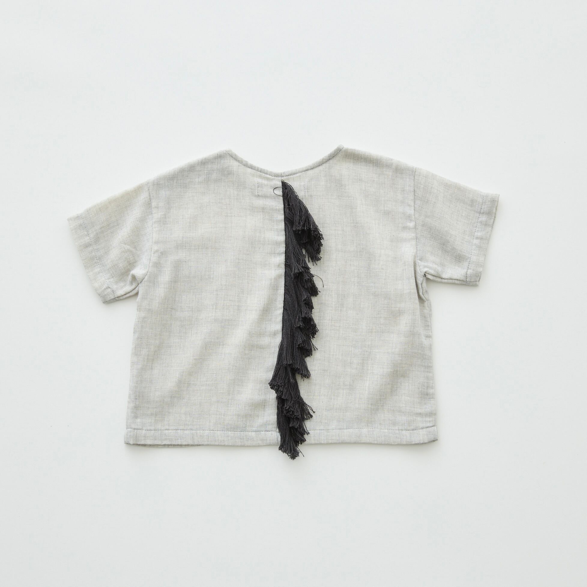 《eLfinFolk 2026SS》Double Gauze Tategami Tee / light gray / 140・150cm