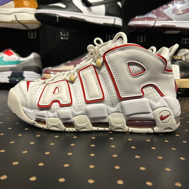 NIKE AIR MORE UPTEMPO "WHITE/VARSITY RED" (2021) US8.5/26.5cm