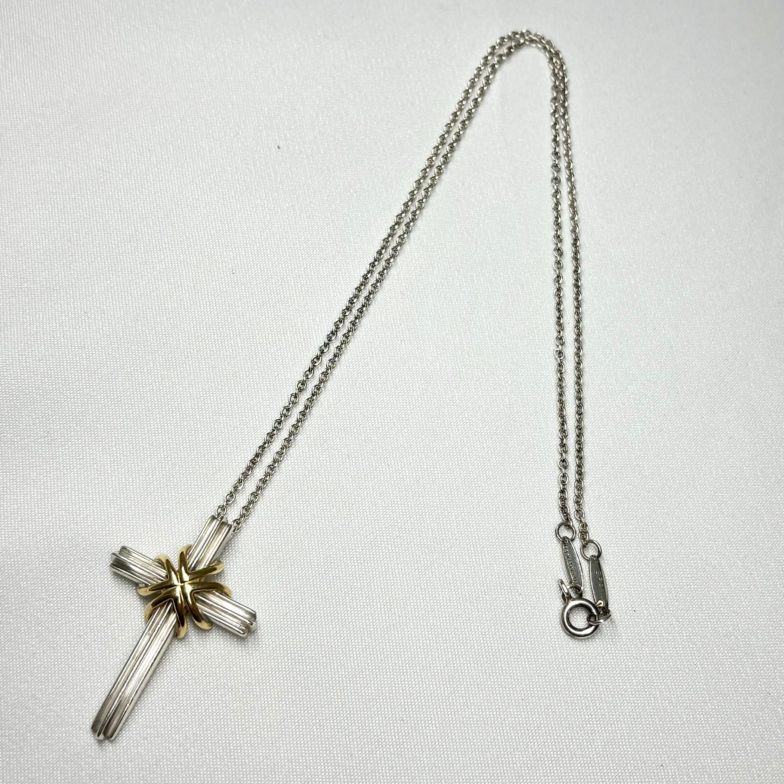 Tiffany&Co. ティファニー シグネチャー クロス コンビ ネックレス 
