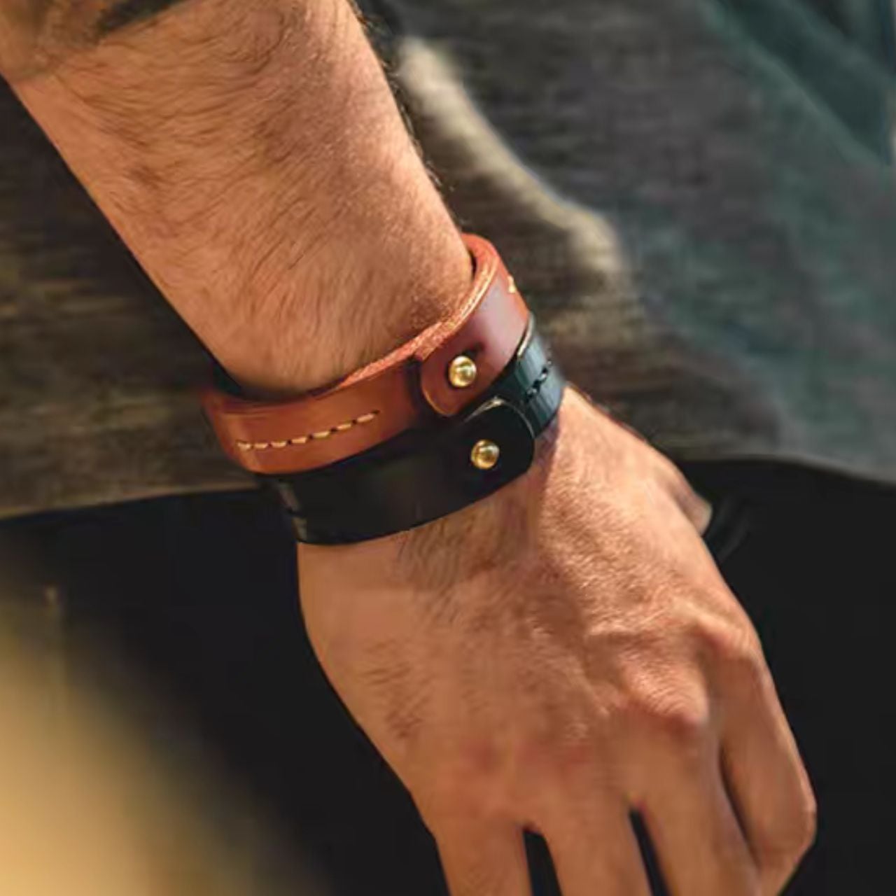 ステッチレザーブレスレット G165