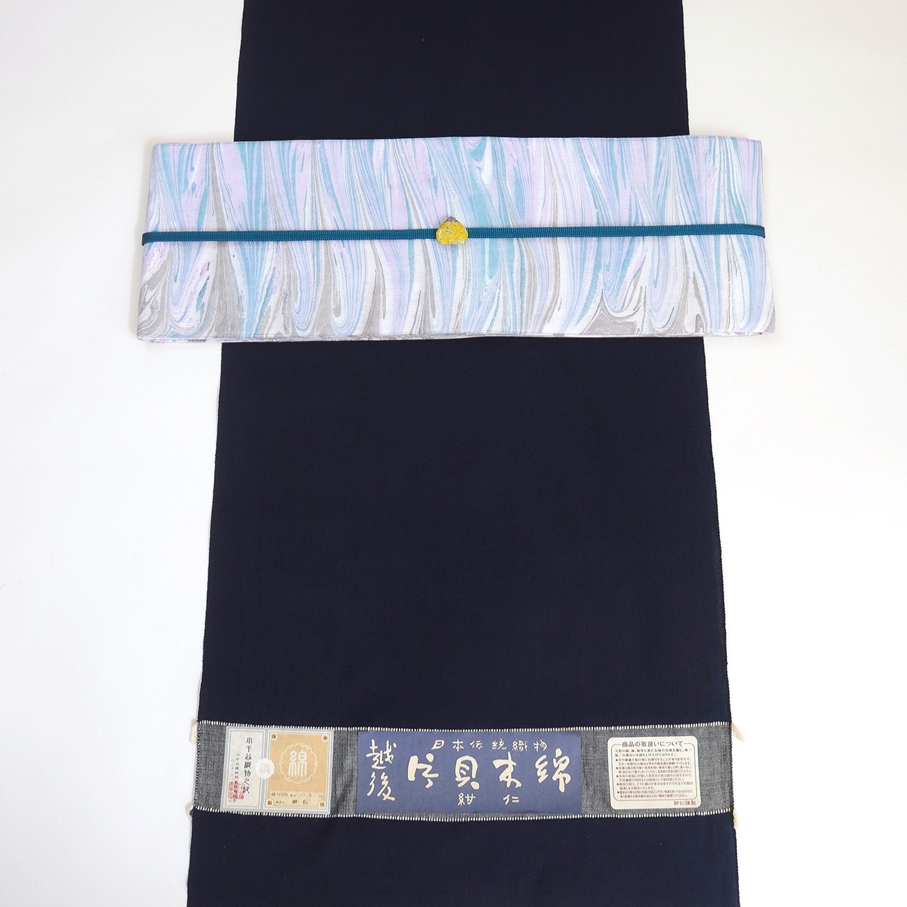 半巾帯 ［水墨画とヒッカキキズ］