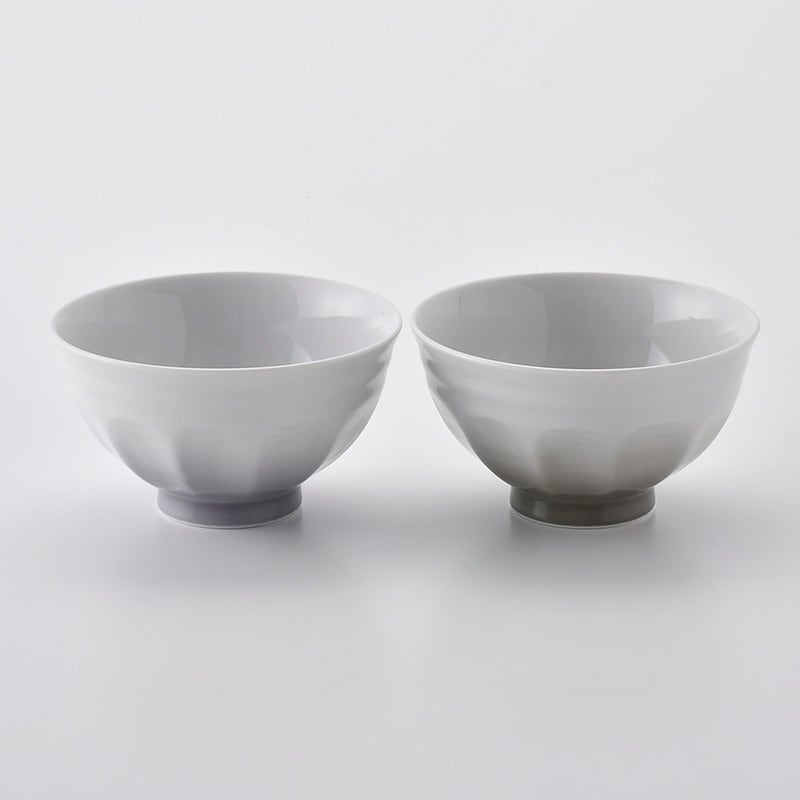 WAN セット GY/PGY お茶碗とお箸のギフトセット101320B914