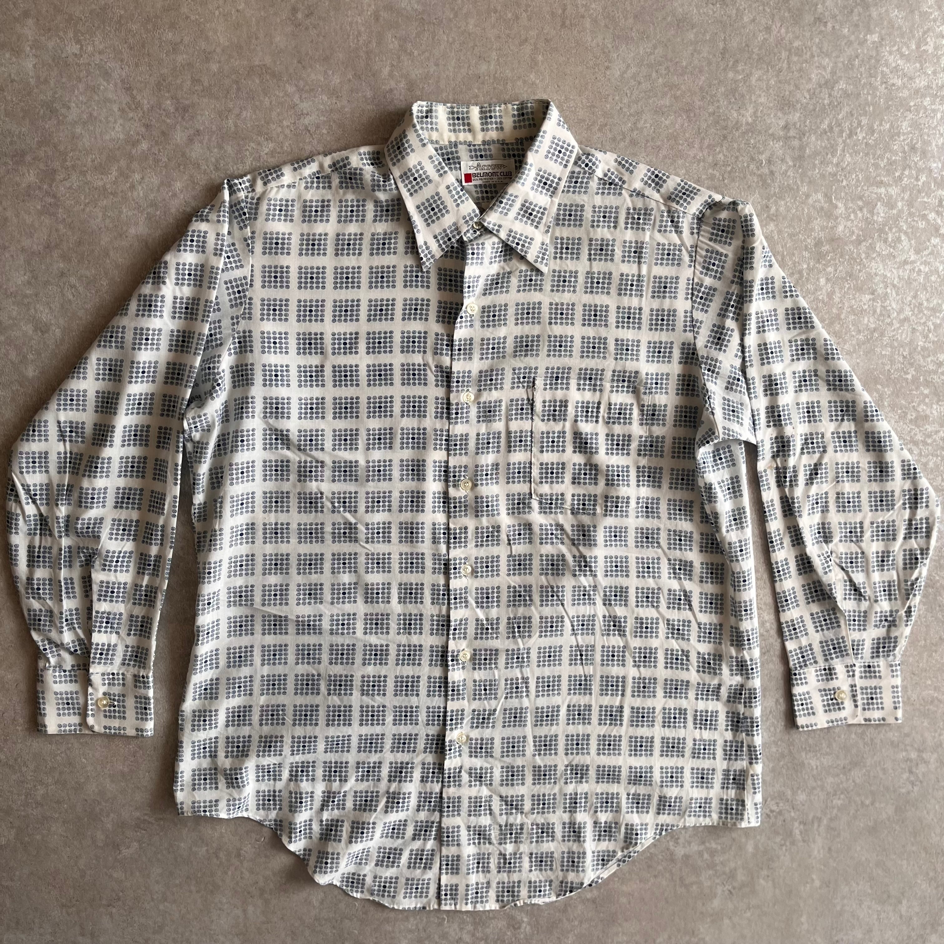 1970s ARROW L/S Shirts L Made in USA H470