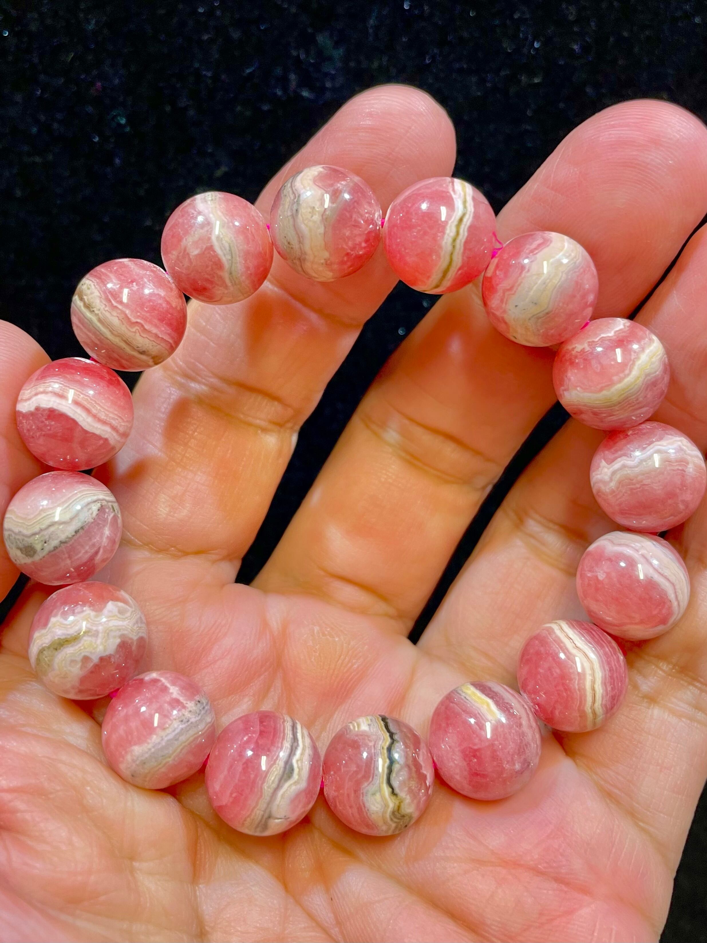 14) 愛の泉「インカローズ」ブレスレット12.5mm(ペルー産)