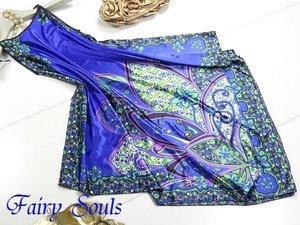 ★送料無料★フリ－★エスニック変形スカ－フ生地ワンピ(OPN5743) 