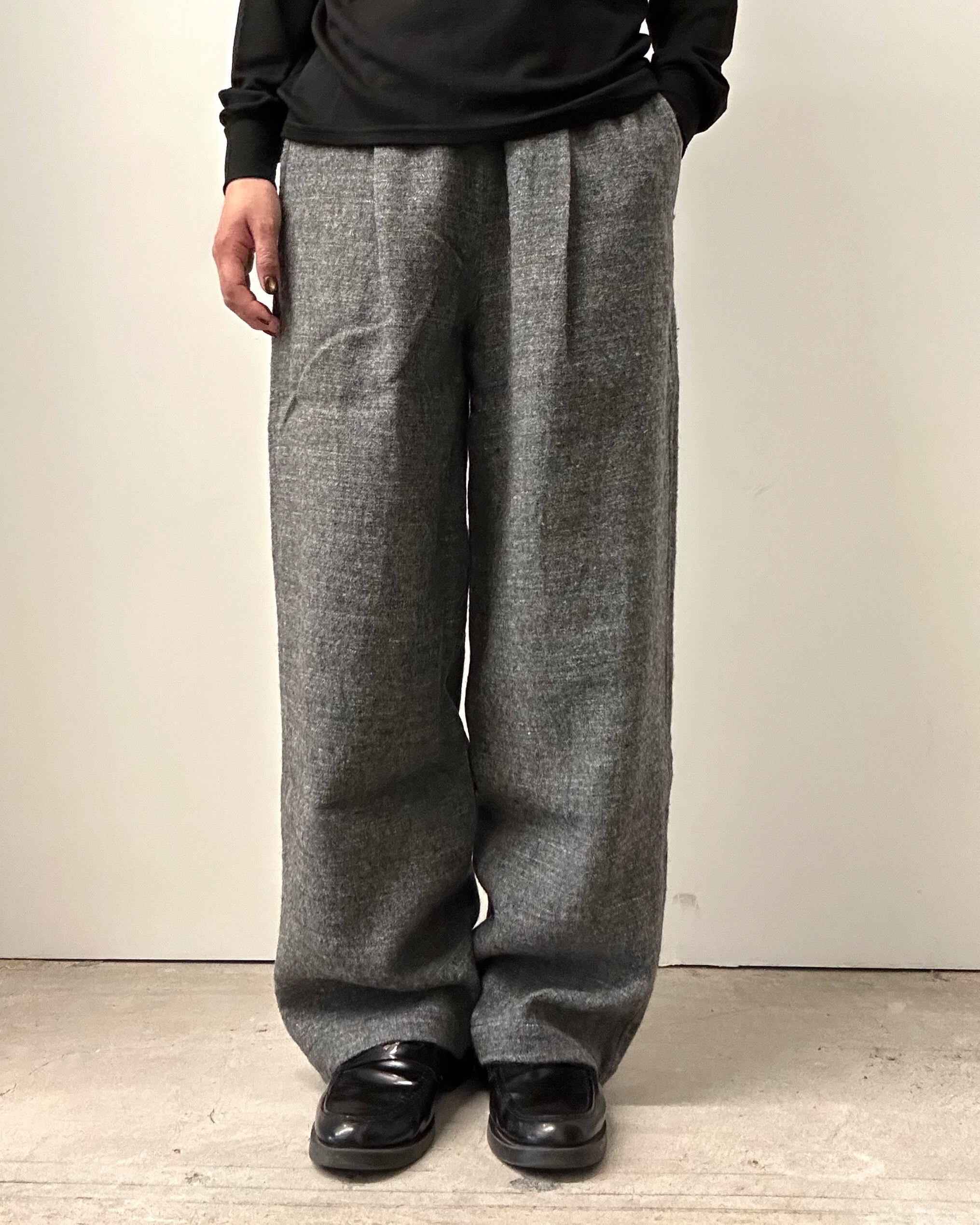 'comm.arch.womens' / Wool Linen Tweed Wide Pants