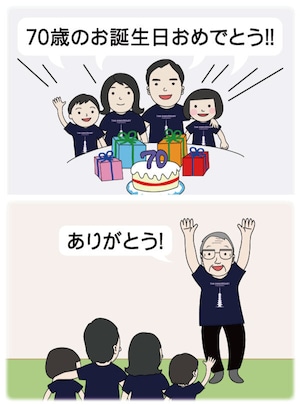 古希祝い メッセージtシャツ ms70 プレゼント 全6種類