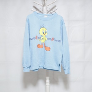 Character Front Print Sweat Shirt Light Blue