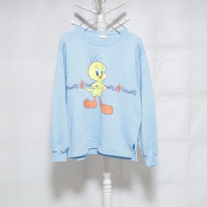 Character Front Print Sweat Shirt Light Blue