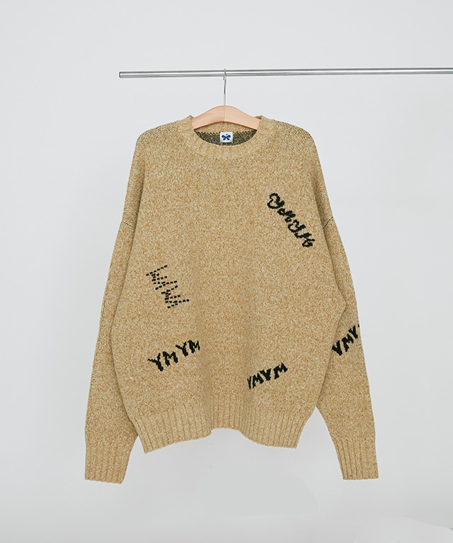 YM-018｜YMYM Graffiti Loose Knit｜Beige