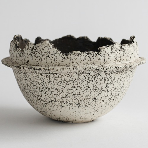 -罅化粧- Bowl Pot (中根楽) ※Large No,001