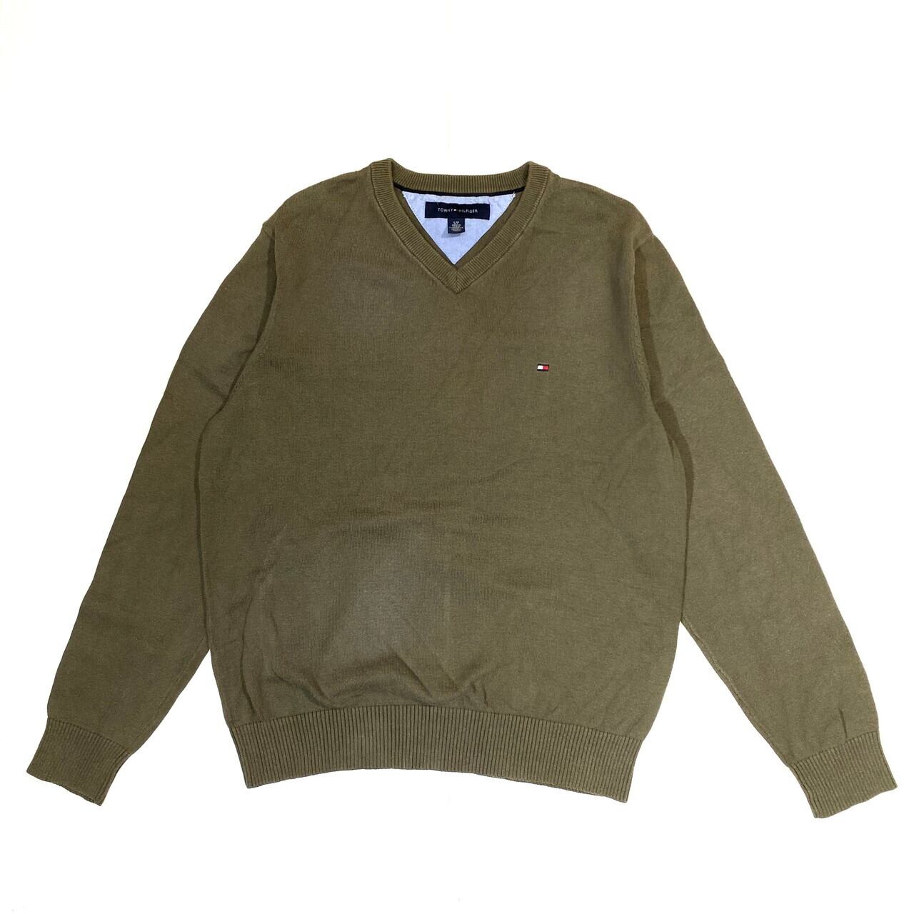 TOMMY HILFIGER トミーヒルフィガー Vネック コットンニット