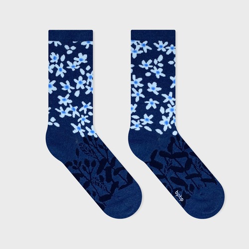 【YURI HIMURO】氷室友里 SOCKS TWEEDIA NAVY  ツィーディア -ネイビー- ソックス