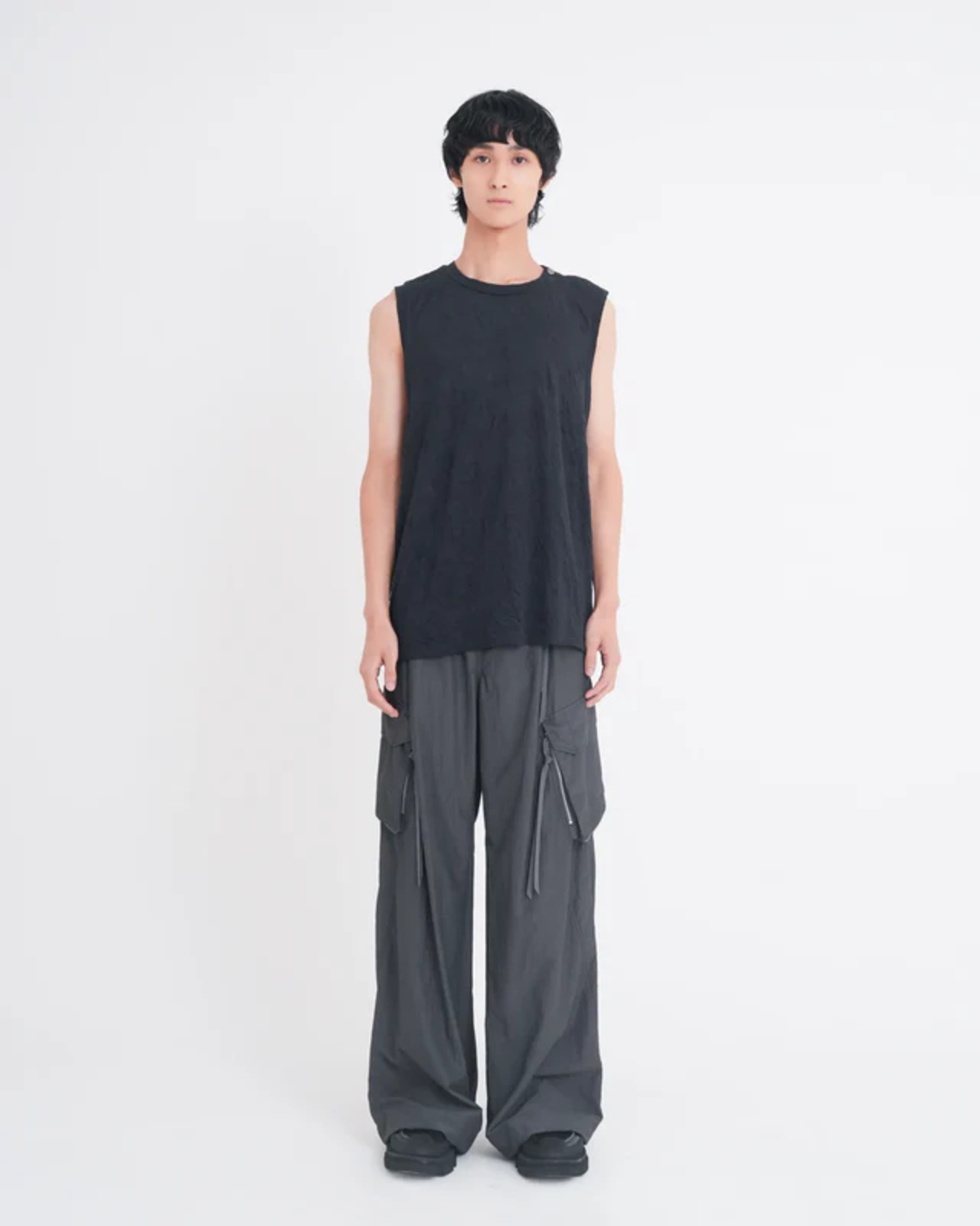 【26SS】Tamme タム / ナイロンスラックスパンツ /NYLON PCS COMBAT SLACKS GREY - 2