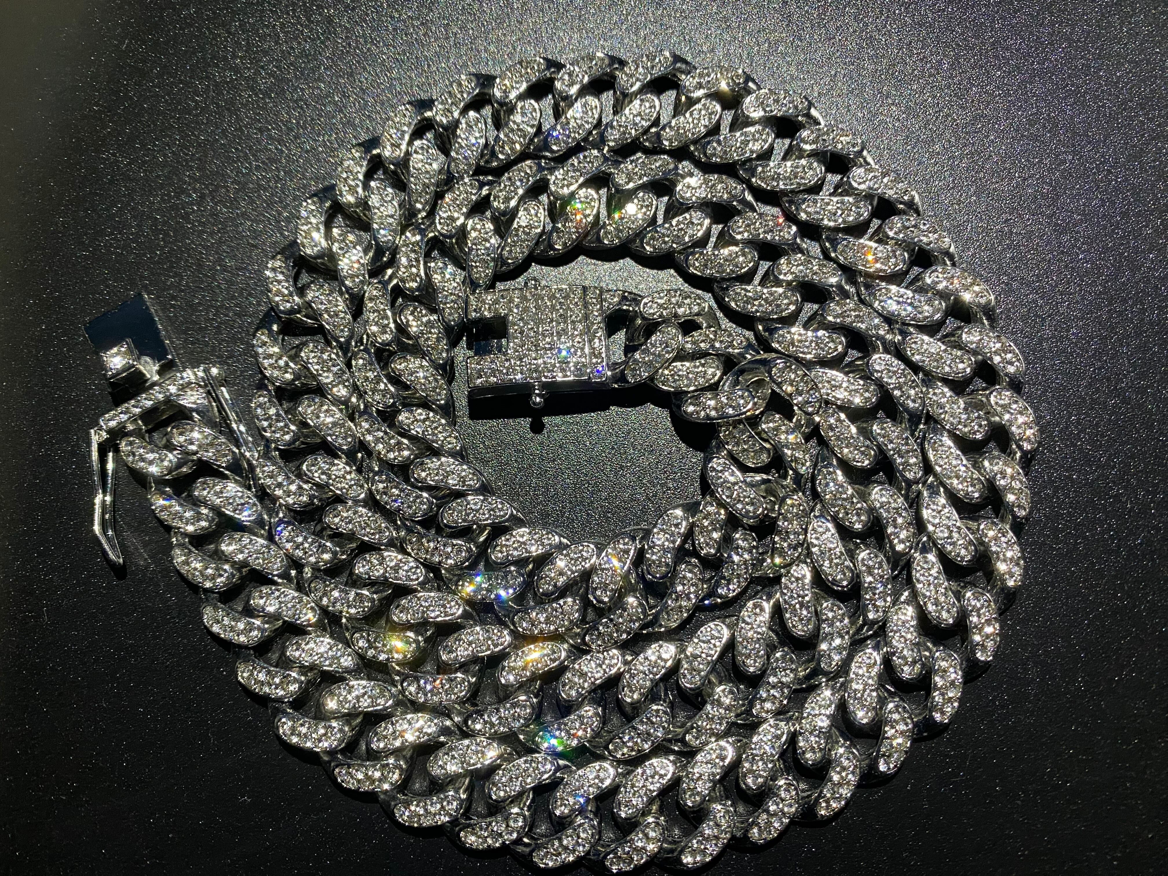 マイアミ　キューバン ステンレス　シルバー　喜平ネックレス　21mm20\