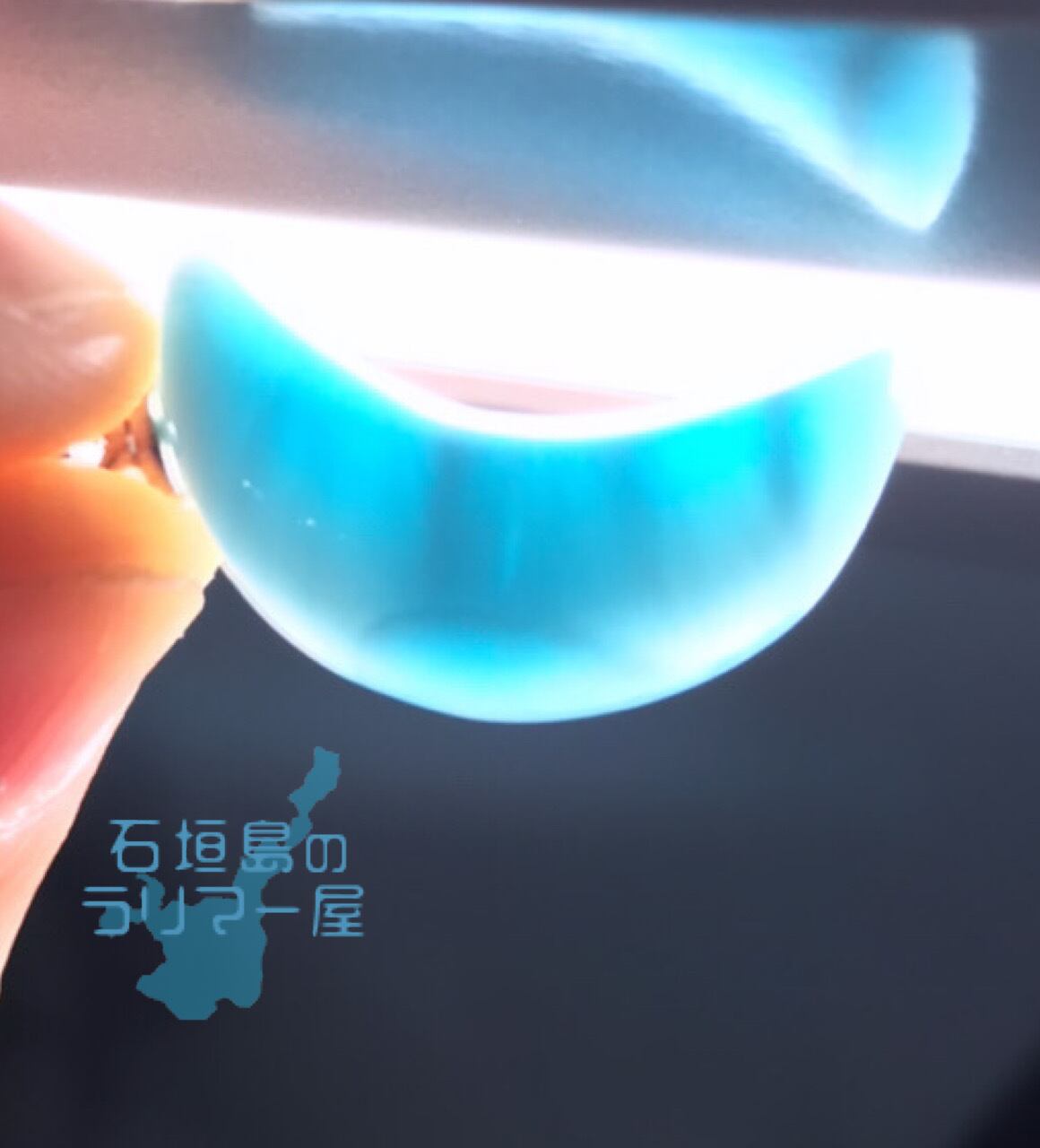 ラリマー 三日月トップ Cr-1 silver925 ドミニカ共和国