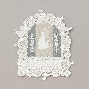 しろこまタオ   SHIROKOMA Tao "w-p-04 ‘23 05 09"/woodcut papercutting embossing（シート）