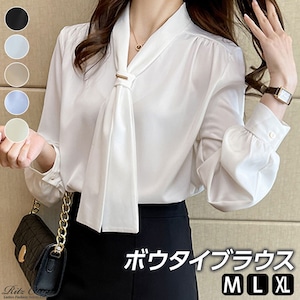 ボウタイ ブラウス レディース 春夏 トップス 韓国 大人 きれいめ かわいい おしゃれ フォーマル 入園式 入学式 オフィス ビジネス 大人可愛い 大人女子