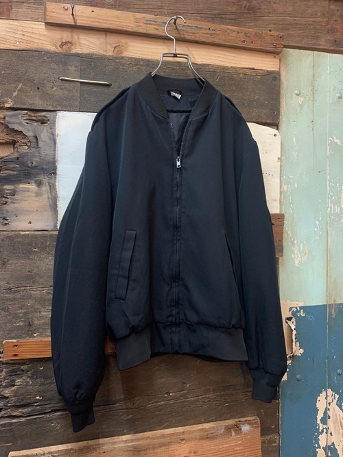 80's black zip blouson