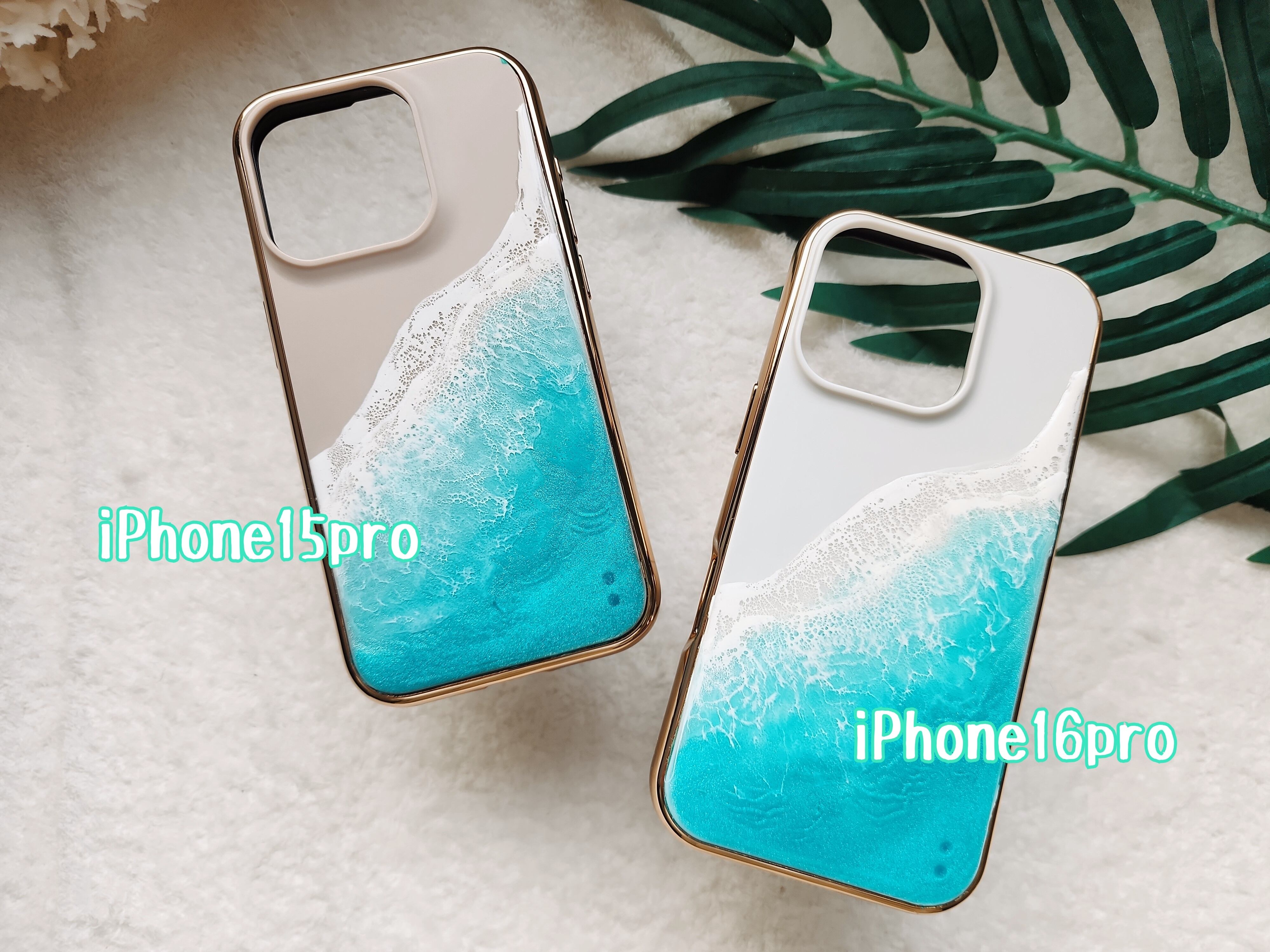 433.オーシャンレジンアート スマホケース | Leaf Edgez