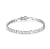 【Ice100】Bezel Tennis Chain Bracelet【Moissanite/3mm】