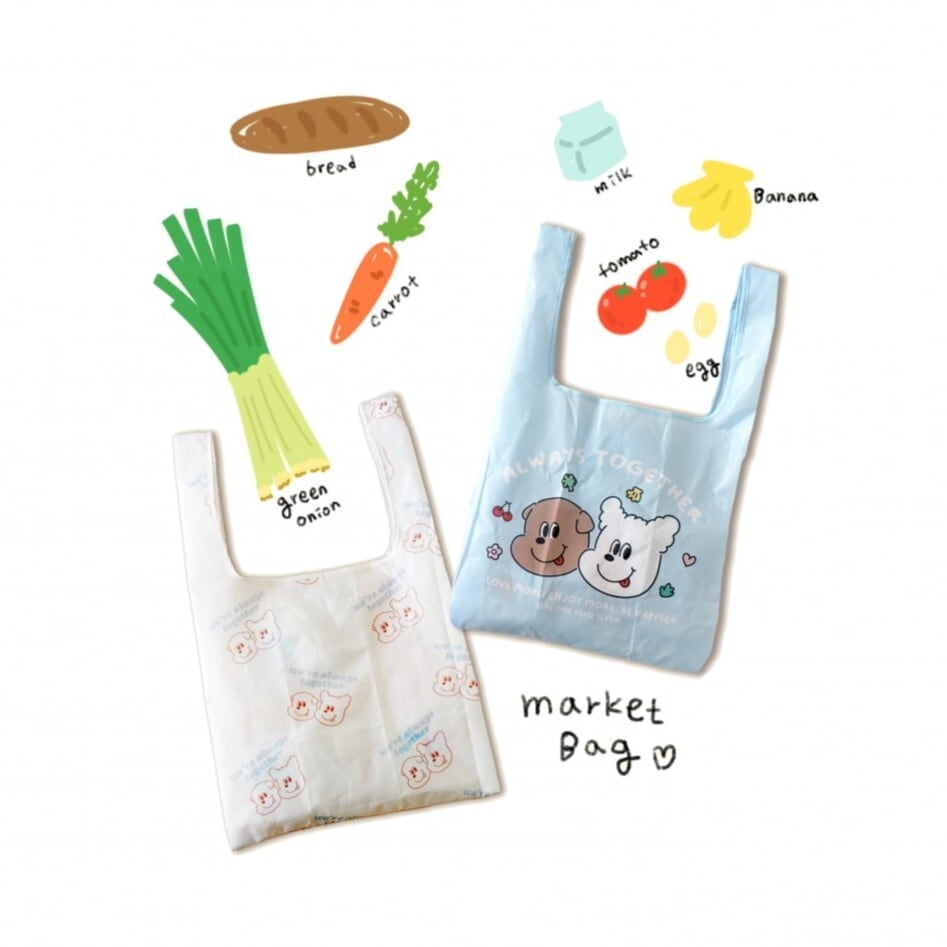 1107] ゴンチル Market エコバッグ（全2種） | moim - 韓国雑貨や小物