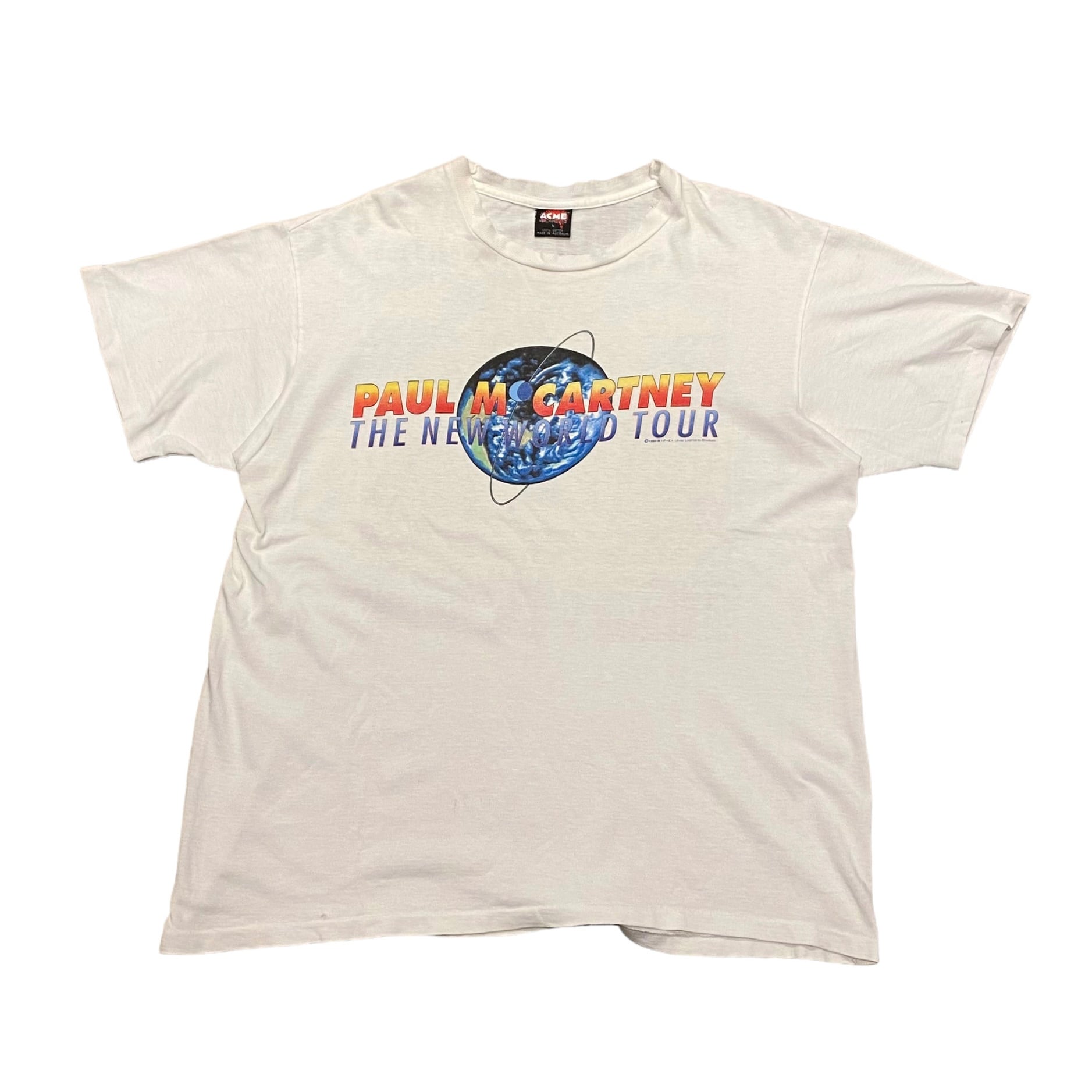 90's ”Made in Australia” Paul McCartney World Tour T-Shirt L / ポールマッカートニー  ツアー バンドTシャツ 両面プリント 古着 ヴィンテージ