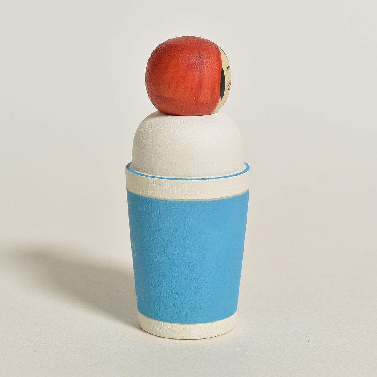 クリームソーダちゃんえじここけし 約2寸 約6cm 鈴木明 工人（作並系