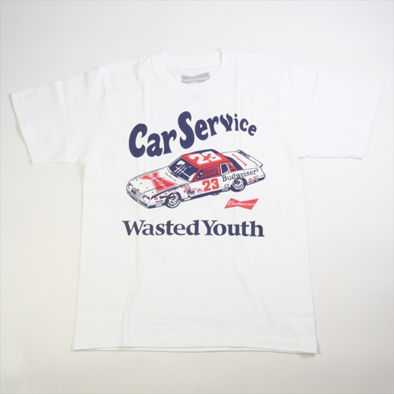 Size【M】 Wasted youth ウェイステッドユース ×CarService Budweiser 