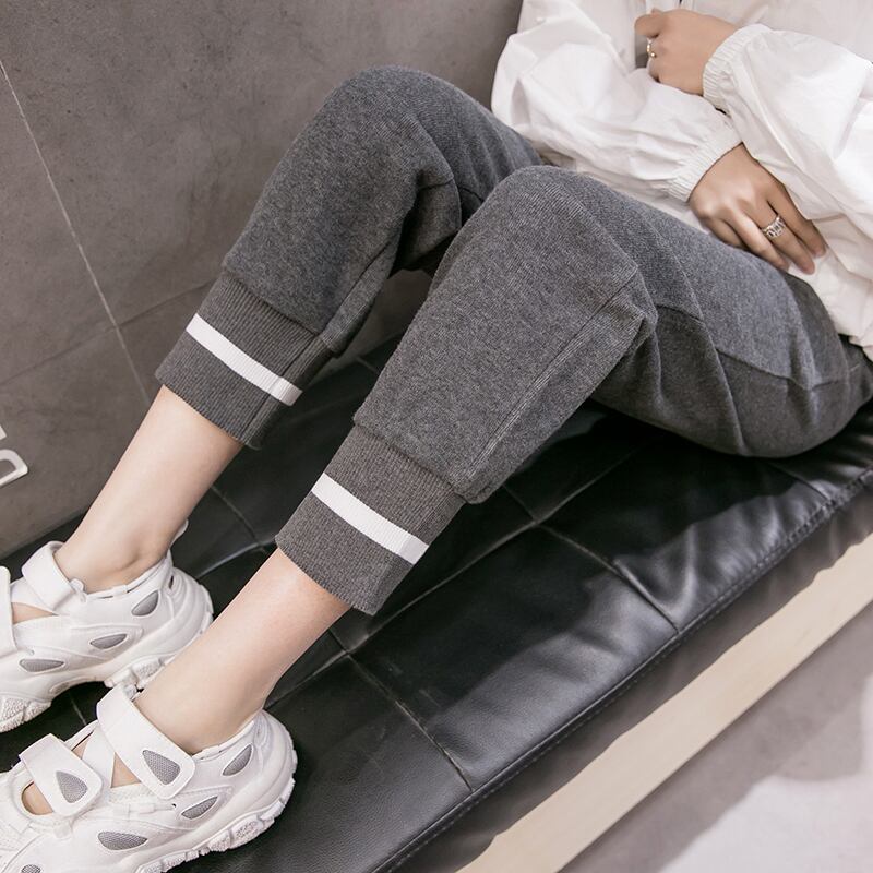 【新作】【送料無料】 2020スタイリッシュな春秋妊娠服コットンワイドレッグパンツルーズスポーツスタイルベリーサポートパンツ スプリング 春物 オータム 秋物 AL expec382541039794