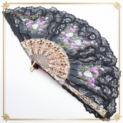 フラメンコ アバニコ 扇子 小物 小道具 27cm ブラック系 黒 ピンク系 ゴールド 花柄 カラフル レース アイテム 練習 舞台 イベント フラメンコ 舞台衣装 ダンス衣装 おしゃれ 用途多彩 デザイン 華やか ラグジュアリー