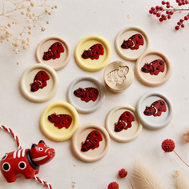 【19日23:59まで】Wax seal stamp│どんたくま【25mm】