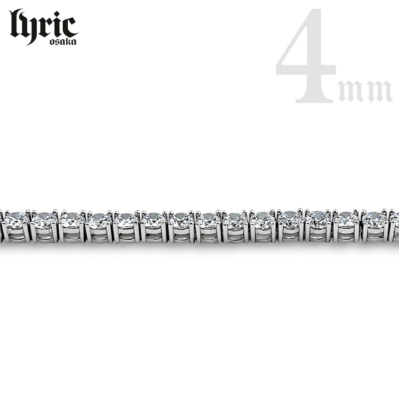 4mm 18cm luxury tennis bracelet silver