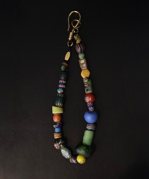 Lamrof /LM-26FW-AC01 AFRICAN BEADS CHAIN by SHITABAKABA & AFLOGICAL JEWELRYS(GOLD×BEADS)