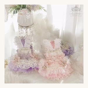 予約(海外作家ハンドメイド)【№B04461】Doung Baby ラグジュアリー レースフリル プリンセスドレス(2カラー) 予約(海外作家ハンドメイド)【№B04461】Doung Baby ラグジュアリー レースフリル プリンセスドレス(2カラー)