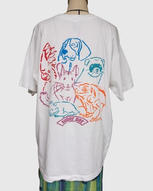 【古着】"super pet" カラフル・アニマル バックプリント T